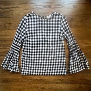 beachlunchlounge black and white checked flannel top